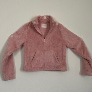 pink fleece sweater